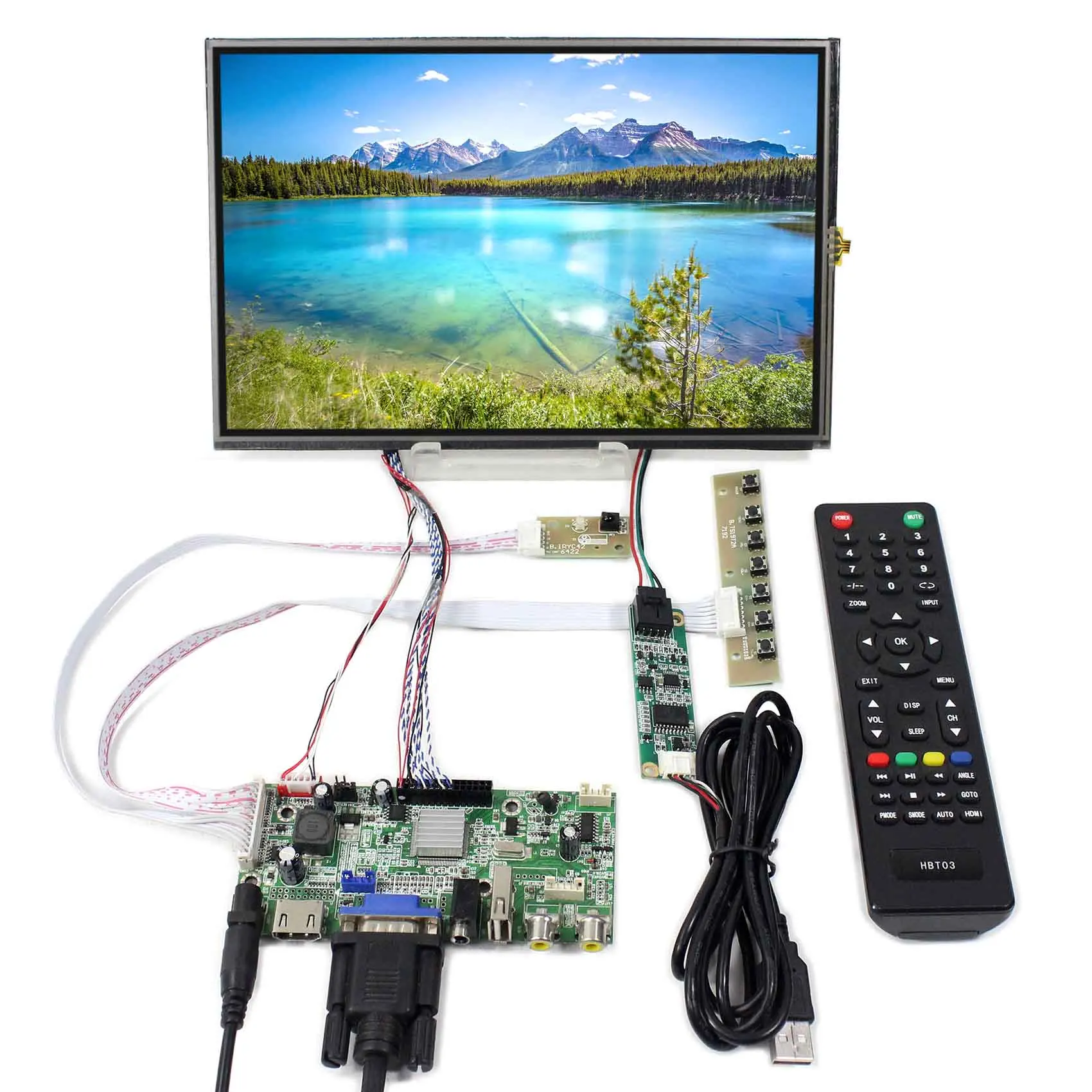 

10.1inch M101NWWB 1280X800 LCD Screen With Resistive Touch Panel work with HDMI+VGA+AV+USB LCD Controller Board