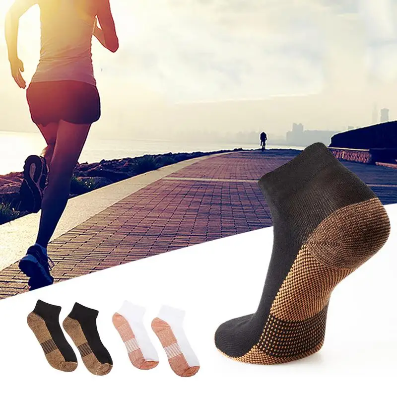 

1 Pair New Copper Fiber Pure Cotton Sports Magic Socks Breathable Sweat Absorption Socks Running Socks Unisex Support Wholesale