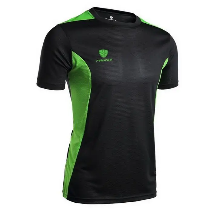 

2018 New Men Short Sleeve Running Shirt Sport T-shirt Outdoor Jogging Tops Gym Training Dry Fit Uniform Sportswear