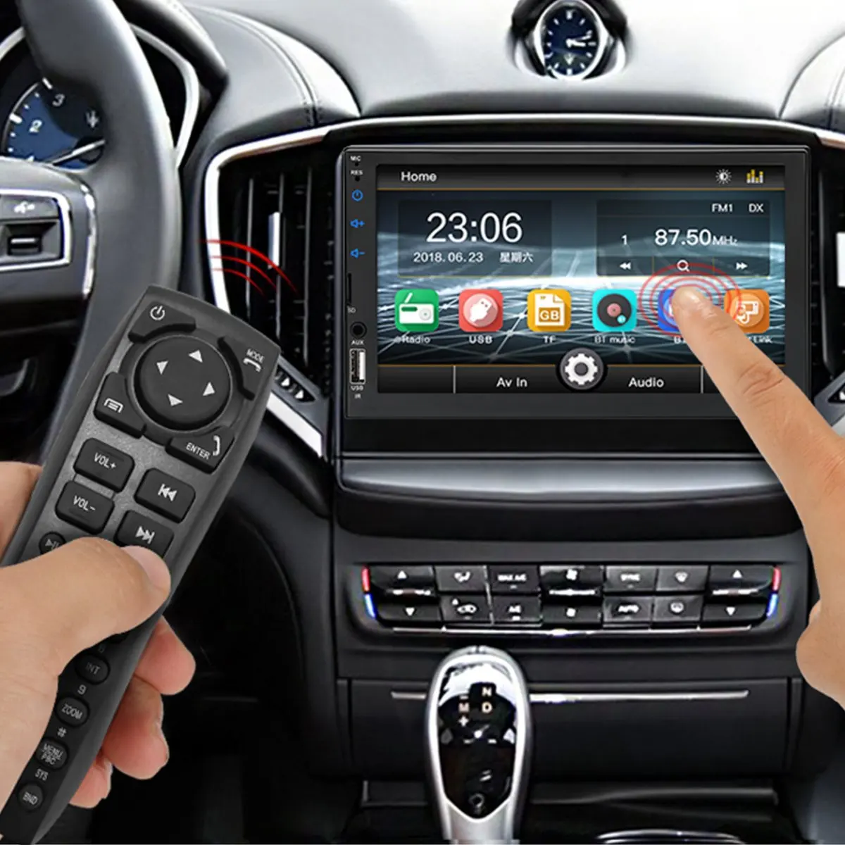 

QN8035 1 Pcs 7 inch 2 DIN HD 1080P FM MP3 Car Stereo Player For Android Mobilephone Radio MP5 Rear View Camera For Wince System