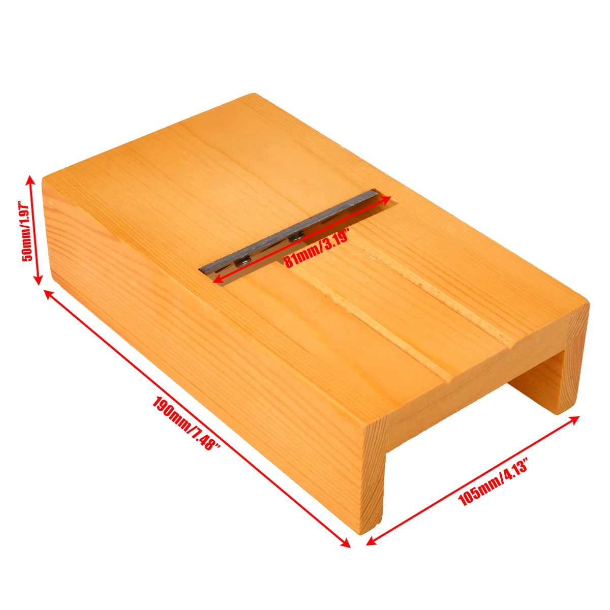 

Mayitr 1pc 19X10.5X5cm Wooden Beveler Planer Sharp Blade Soap Candle Mold Cutter Craft for Handmade Soap Making Tools