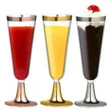 6 шт./лот одноразовые пластиковые красное вино хрустальный бокал для шампанского коктейльное стекло для напитков на вечеринку чашка Западная кухня чашка