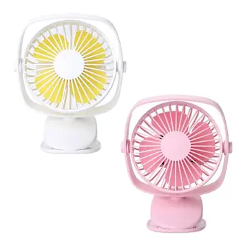 

Portable 9V Small Desk USB 4 Blades Handheld Cooling Fans USB Mini Desktop Clip Charging Fan Cooler