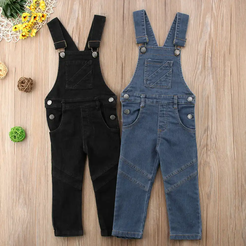 black dungaree playsuit