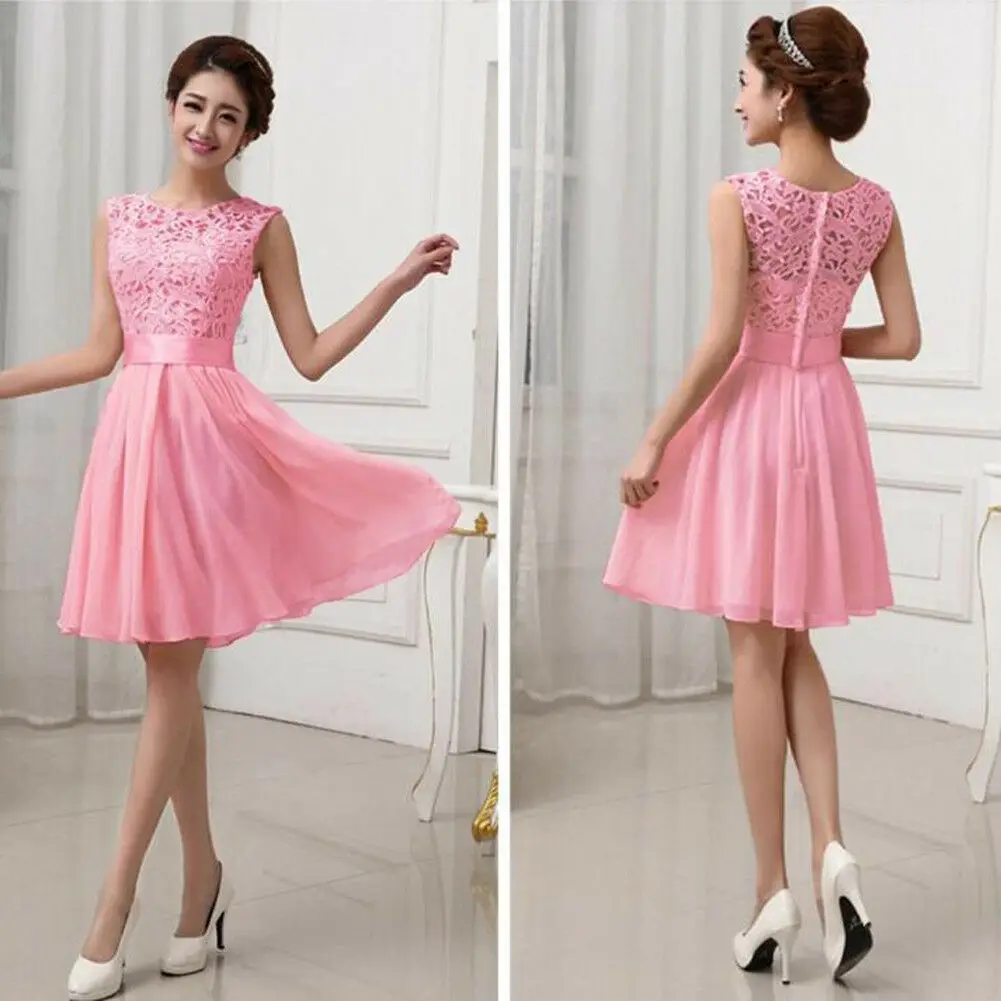 Hirigin Women Lace Sleeveless Prom Formal Evening Party Short Dress Prom Gown Spring Summer Hirigin Women Lace Sleeveless Prom Formal Evening Party Short Dress Prom Gown Spring Summer