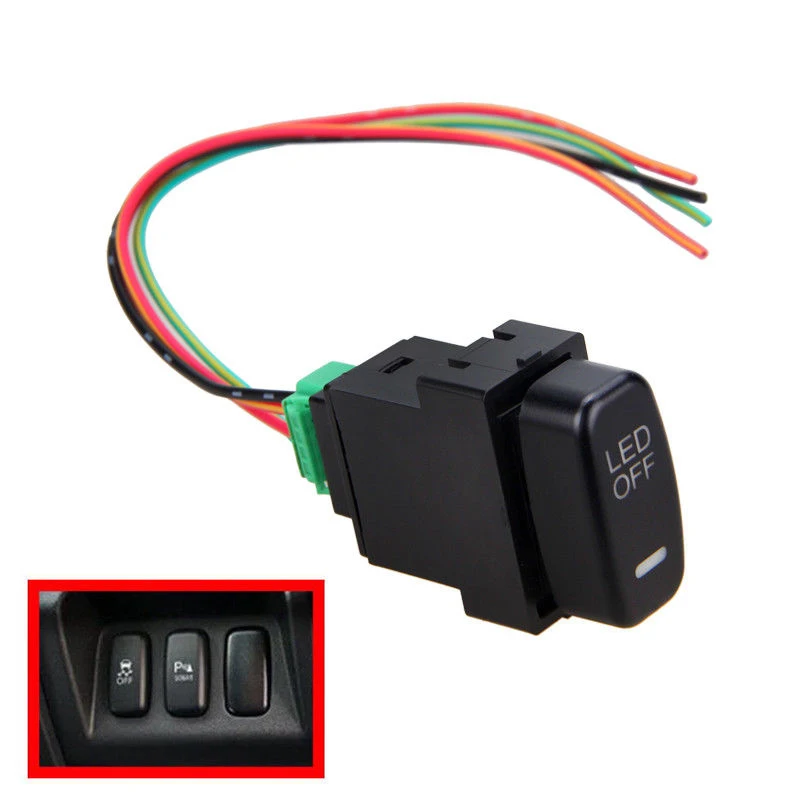 

12V Car LED Fog Light Bar Push Rocker Switch on/off For Mitsubishi Pajero Lancer