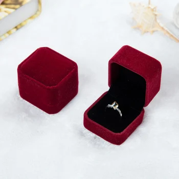 

1PCS Velvet Jewelry Necklace Ring Earring Display Storage Organizer Case Gift Boxes Jewelry Packaging Display Ring dust-proof