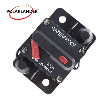 

For Marine Boat RV Electric Protection Waterproof Switch Circuit Breaker Reset Fuse Inverter Adapter Fuse Protector Holder 100A