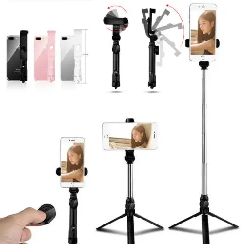 

Extendable Selfie Monopod Tripod With Bluetooth Remote Shutter for Cell Phone car phone holder pop socket