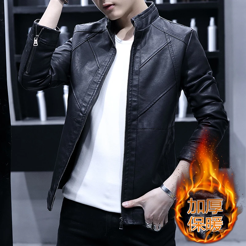Black D'hiver Vestes Nouveau Mince Red Mâle Le Rasoir wine Bas Vers De Cuir Jeunes Vêtements Streetwear 2018 coffee Augmentation Têtes En Modèle Tendance Coréenne rdCBexo