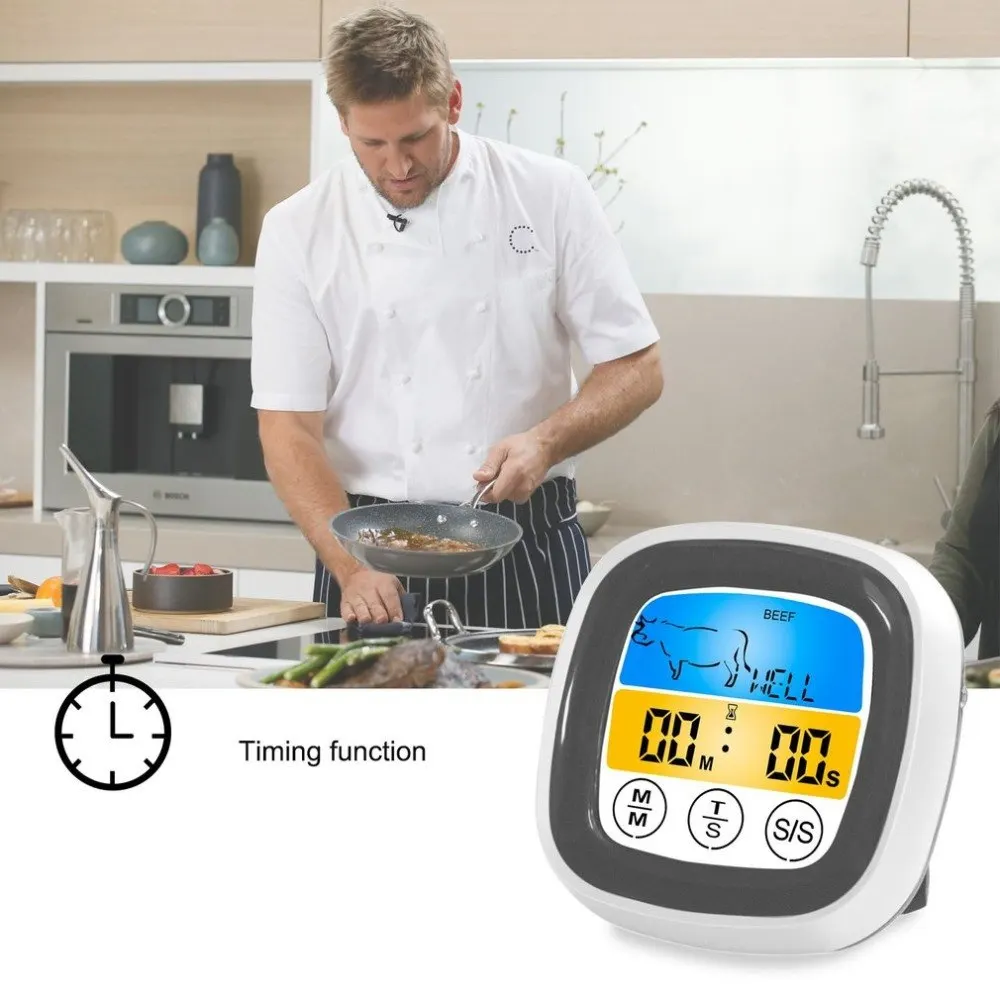 Беспроводной термометр для барбекю с шестью зондов Еда Пособия по кулинарии таймер для мясо из духового шкафа Гриль Термометр с бесплатным приложением Управление