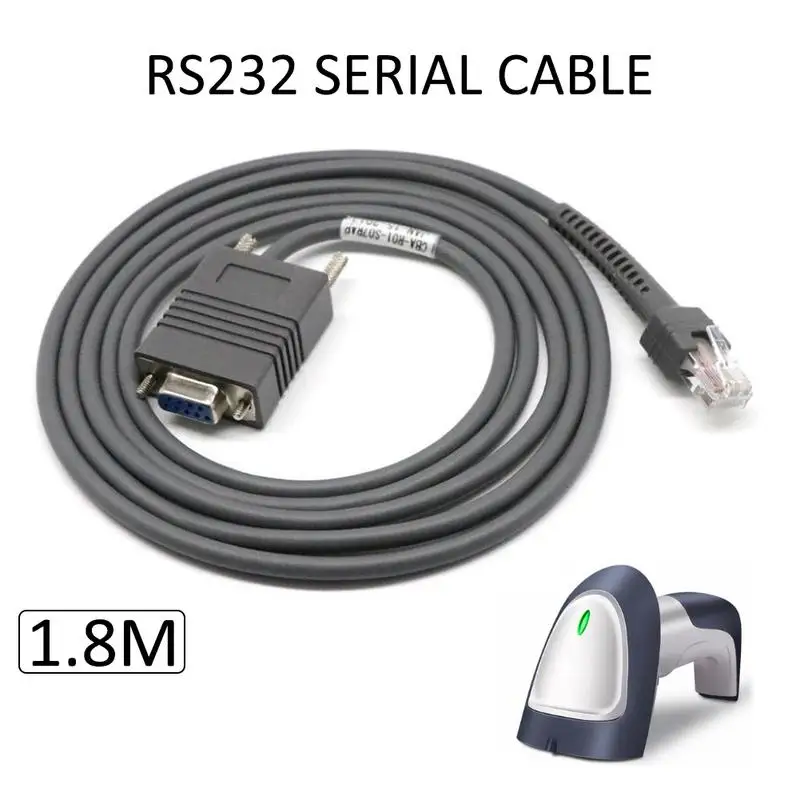 

High Quality RS232 Serial Cable 7FT RJ45 to DB9 Female Cable for Symbol Barcode Scanner CBA-R01-S07PAR