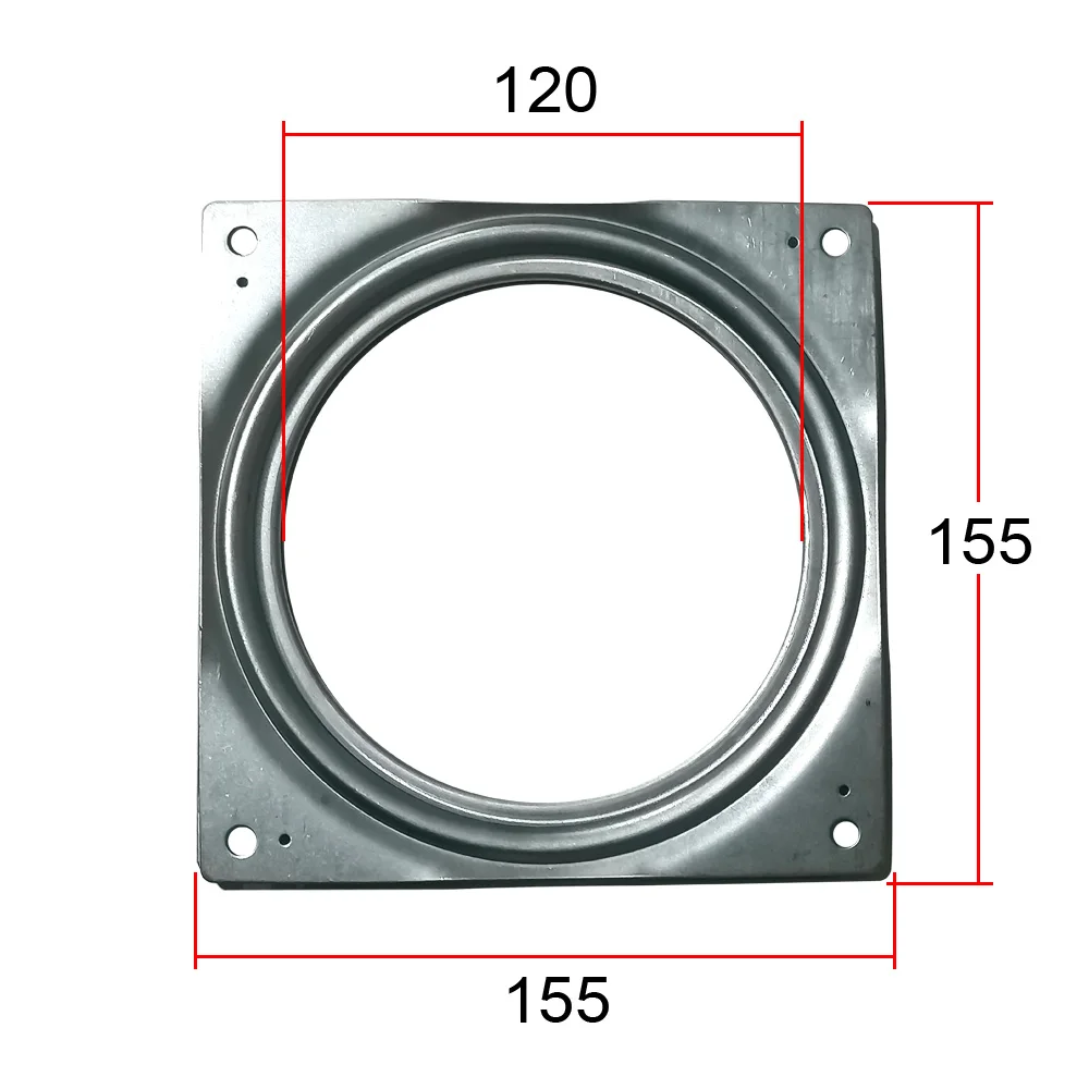155 мм цинк оцинкованная сталь 30 кг квадратная Поворотная тяга lazy susan подшипник стол ТВ экран обеденный стол поворотные пластины