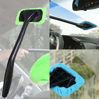 

Car Window Auto Long Handle Washer Scrubber Cleaner Wiper Brush Tool Windshield