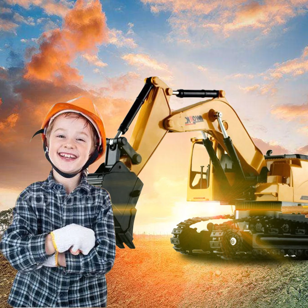 

Remote Control Car Engineering Shovelloader Excavator 5 Channels Charging RC Excavator Electronic Toy Model