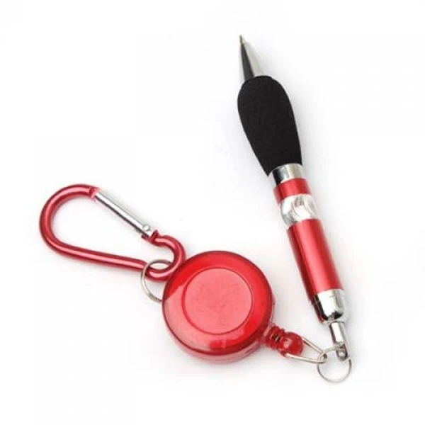

Red Retractable Badge Reel Pen Belt Clip & Carabiner kalem ball pen boligrafo papeleria y oficina plumas para escribir stylo #8