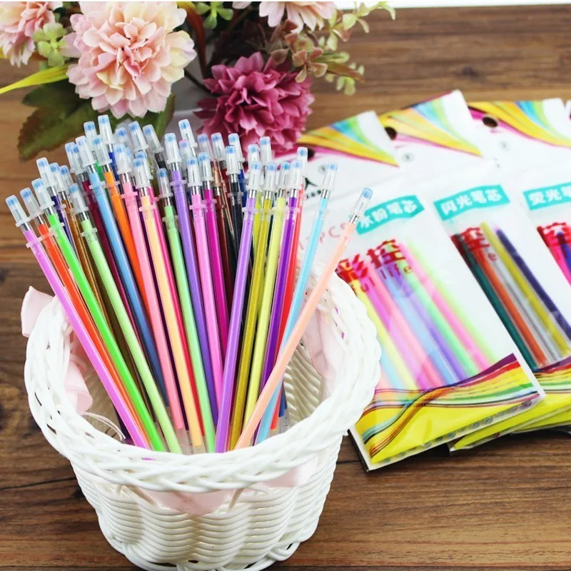 

Colour Pen Core Colourful Candy Colour Originality Neutral Pen Core Fluorescent Pen Water Powder Bibi Core 12 Branch Pretend