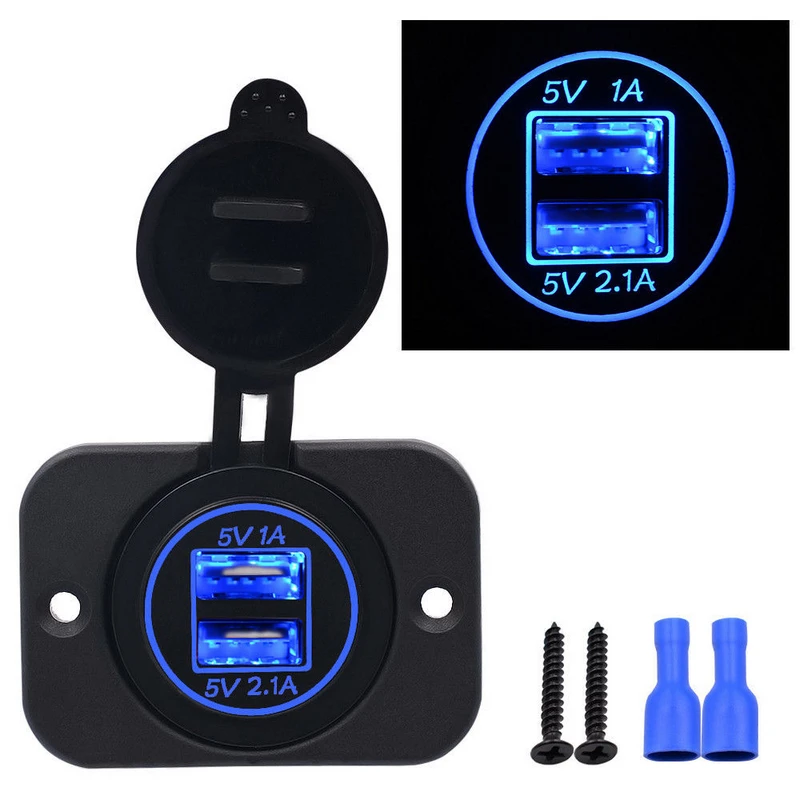 Universal 5V 3.1A Dual 2 USB High Quality Auto Power Charger Socket Adapter 12V 24V for Motorcycle Car Waterproof Power Socket Universal 5V 3.1A Dual 2 USB High Quality Auto Power Charger Socket Adapter 12V 24V for Motorcycle Car Waterproof Power Socket