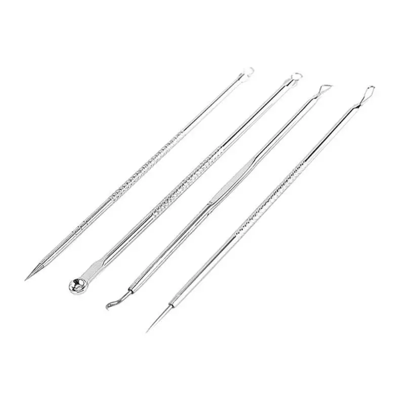 

4pcs/set Double-head Acne Needle Stainless Steel Blackhead Spot Remover Kit
