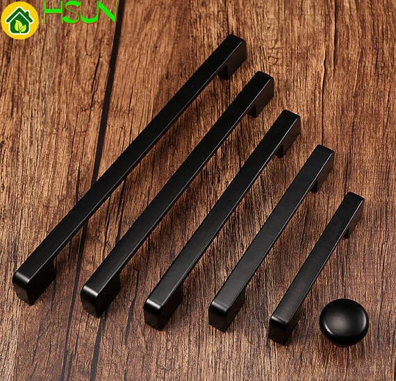 Black Bar Handles Drawer Handles pulls Dresser Pulls handles Cabinet handles Wardrobe Pulls Handle Hardware 64 96 128 160 192 224 256 320mm