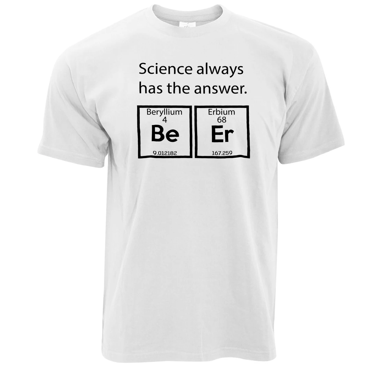 

Normal Cotton T Shirts Men'S Beryllium Erbium Beer Science Answer Periodic Table Alcohol Short Top O-Neck T Shirt