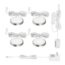 4 шт. светодиодная подсветка под шкаф шайба L светильник s пульт дистанционного управления затемненный кухонный светильник s Шкаф Бар лампа витрина лампы украшения