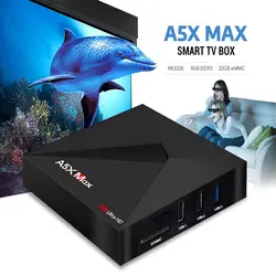 A5X MAX ТВ коробка 4 ГБ 32 ГБ Android 9,0 RK3328 4 K HD Smart Media Player 64Bit BT4.0 телеприставки