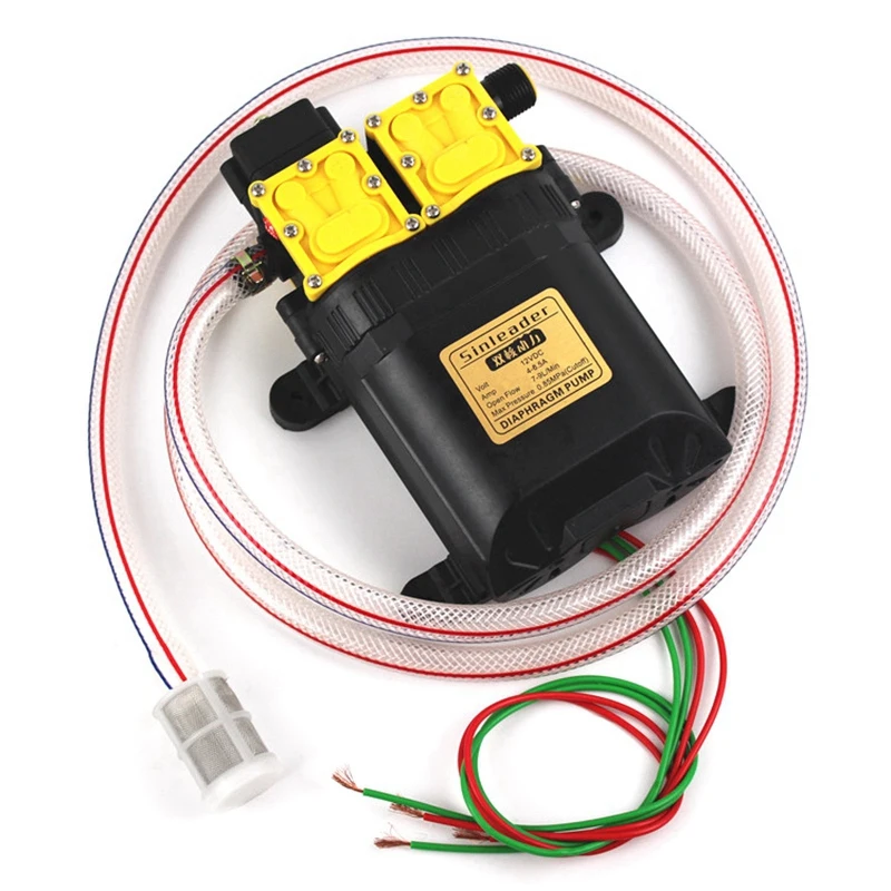 

12V Double-Core Electric Sprayer Motor Head, Sprayer Parts Pump Head 12V Dual-Core Power Pump, Agricultural Electric Sprayer D