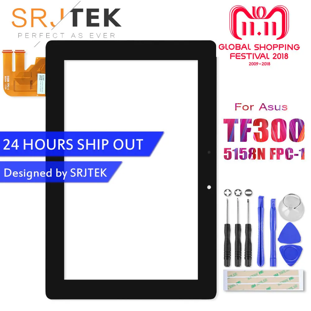 Srjtek Touch Screen For Asus Transformer Pad TF300 TF300T TF300TG TF300TL 5158N FPC-1 Panel Digitizer Glass Sensor Replacement Srjtek Touch Screen For Asus Transformer Pad TF300 TF300T TF300TG TF300TL 5158N FPC-1 Panel Digitizer Glass Sensor Replacement