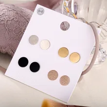 Trends gothic stud earrings for women men round gold/silver/black man small earring set brincos ear studs free shipping