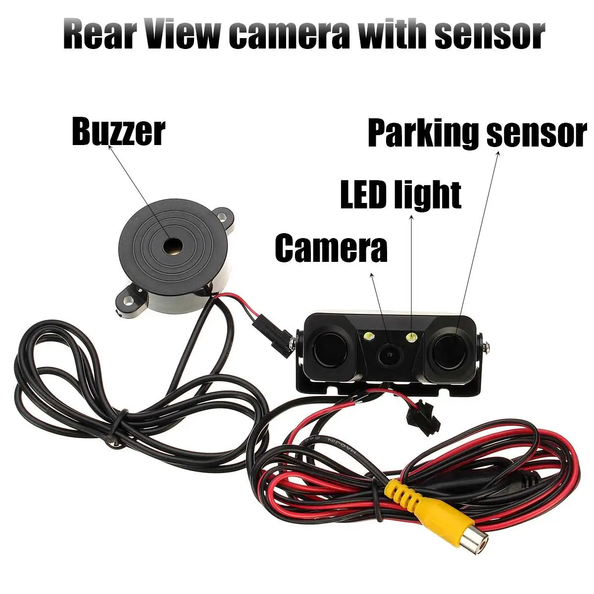 

3 in 1 Universal Car Parking Reversing Radar Sensors Rear View Backup Kit with 170 Degree Car Camera for Auto Car