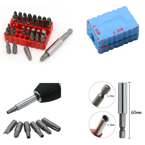 

Security Bit Screwdriver Bit Set Torx Star Pozi Hex Tamper Proof Bolts