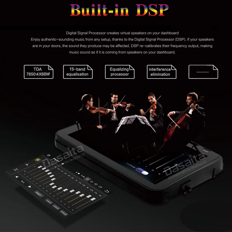 Best 10.2" ips Android 9.0 Car GPS Radio for jeep wrangler 2011-2016 with PX6 DSP 4+64GB Auto Stereo Multimedia 3