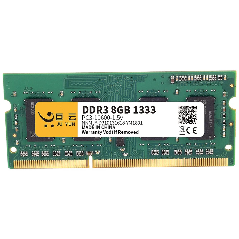 Ju Yun DDR3 8GB 1333MHz ram память ноутбука 1066 1600 MHz ноутбук совместимый 2GB 4GB напряжение 1,5 v