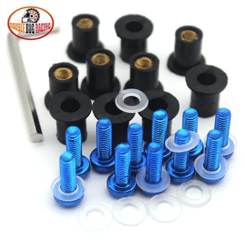 

Motorbike Motorcycle 8 Color Universal 10pcs 5mm Windscreen Deflector Windshield Bolt Screw Kit Fixed Decorative Screws
