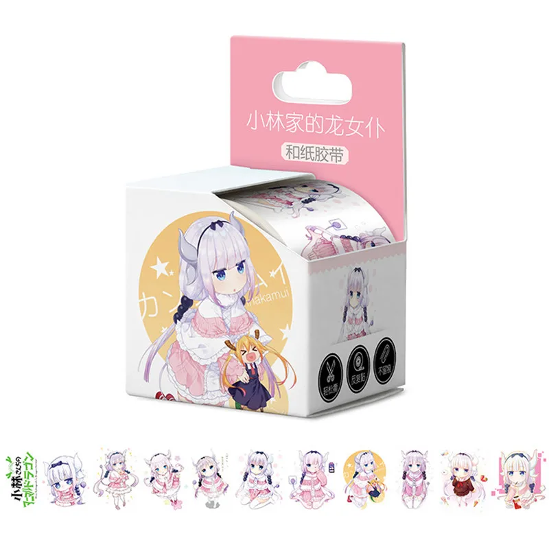 

10 boxes/lot Anime Miss Kobayashi's Dragon Maid Tape TOY Washi Tape Paper Hand account sticker 40mm x 5m