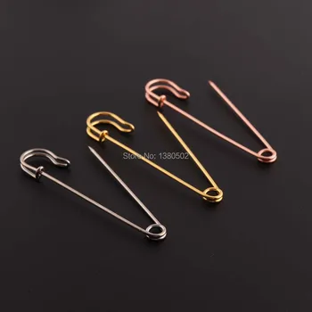 

10pcs/lot 76mm Rose Gold /silver /gold color Metal Badge Safety Pins Brooch pins for Sewing Tool