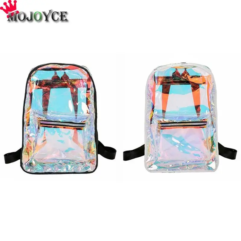 الشارع كلوريد متعدد الفينيل للنساء واضح الليزر الهولوغرام على ظهره حقيبة ظهر بسعة كبيرة النساء Preppy المدرسة حقائب للمراهقين الإناث Mochilas الشارع كلوريد متعدد الفينيل للنساء واضح الليزر الهولوغرام على ظهره حقيبة ظهر بسعة كبيرة النساء Preppy المدرسة حقائب للمراهقين الإناث Mochilas
