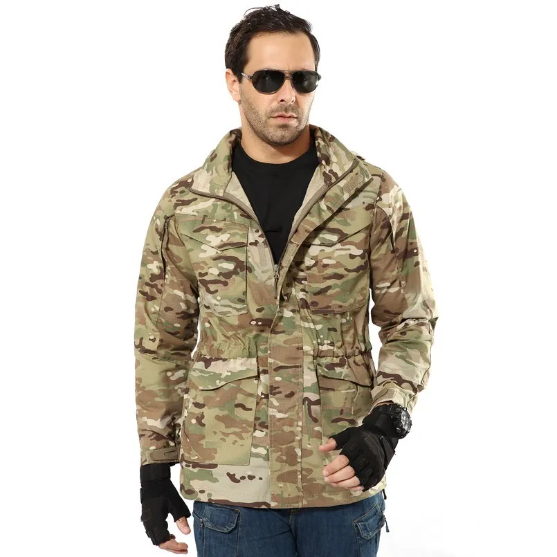 

Outdoor Waterproof M65 Hiking Jackets Tactical Military Spring Autumn Camouflage Jacket Army Windproof Rip-stop Sports Coat
