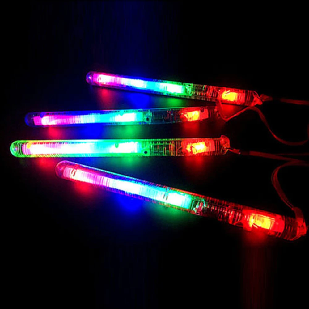 HOT Plastic Flashing LED Light Up Glow Stick Colorful Concert Dance Party Toys 