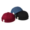 Adjustable French Brimless Hat Mens Vogue Retro Skull cap Docker Sailor Cap Biker Beanie Retro Sun Hats Vintage Unisex Harajuku 1