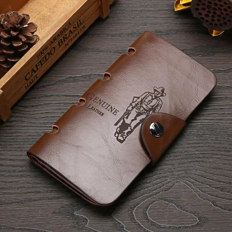 

2018 Vintage Men's Wallet Embossed Printing PU Leather Clutch Male Bifold Wallet Card Holder Slim Man Coin Purse And Bags