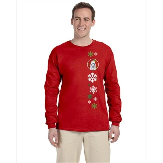 Carolines Treasures SC9751-LS-RED-S Белый Стандартный Пудель красные снежинки праздник длинный