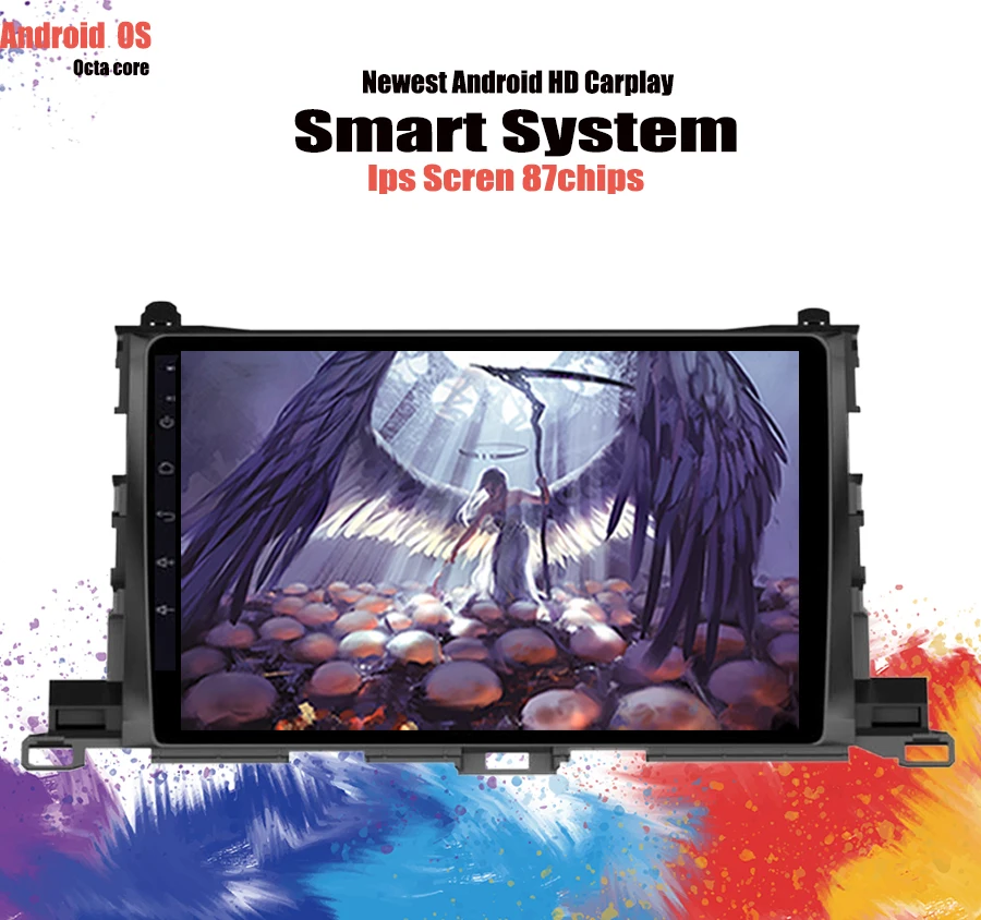 Best IPS android car dvd player gps navigation for Toyota Highlander 2015 2016 2017 2018 2019 car radio stereo dvd gps 5