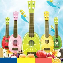Новые дети легко обучаются гитары-фрукты Youkrili мини может играть игрушечный музыкальный инструмент моделирование милый Youkrili гитара игрушка