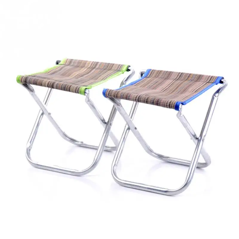 

Spring autumn outing mini stripe stools Foldable Fabric Bench Portable Stool Outdoor Activity Tool Fishing Traveling Necessity