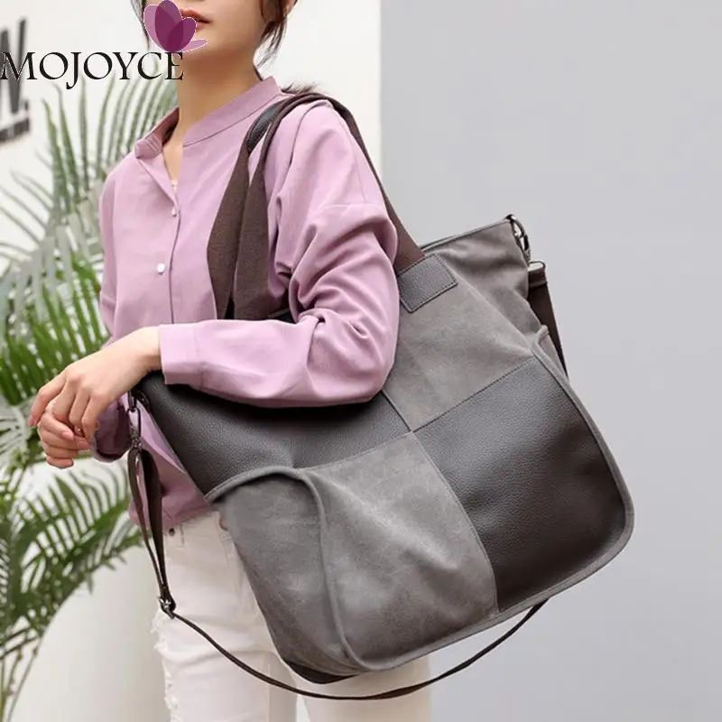 

2019 New Fashion Canvas Big Splicing Square Shoulder Messenger Tote Handbags Unisex Large Capacity Crossbody Bags