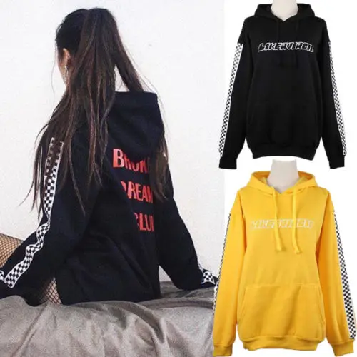 

2019 Explosion Women Casual Modish Broken Dreams Club Race Hoodies Pullover Long Sleeve Blouse Streetwear