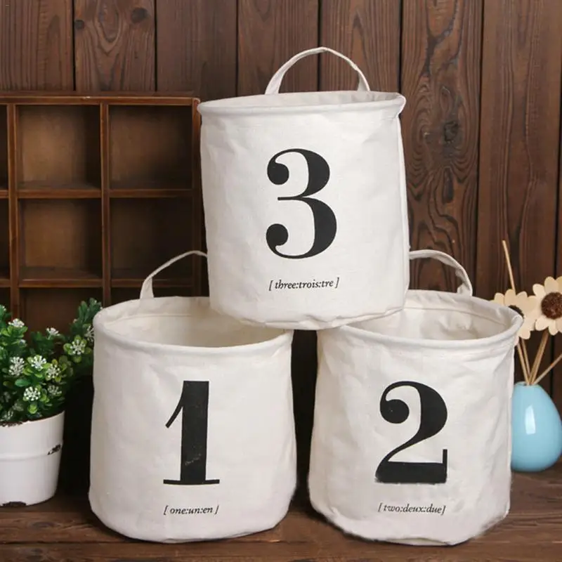 

Storage Basket Box Fashion Home Cotton And Linen Numeral Storage Basket Simple Holder Organizer For Home Bedthroom