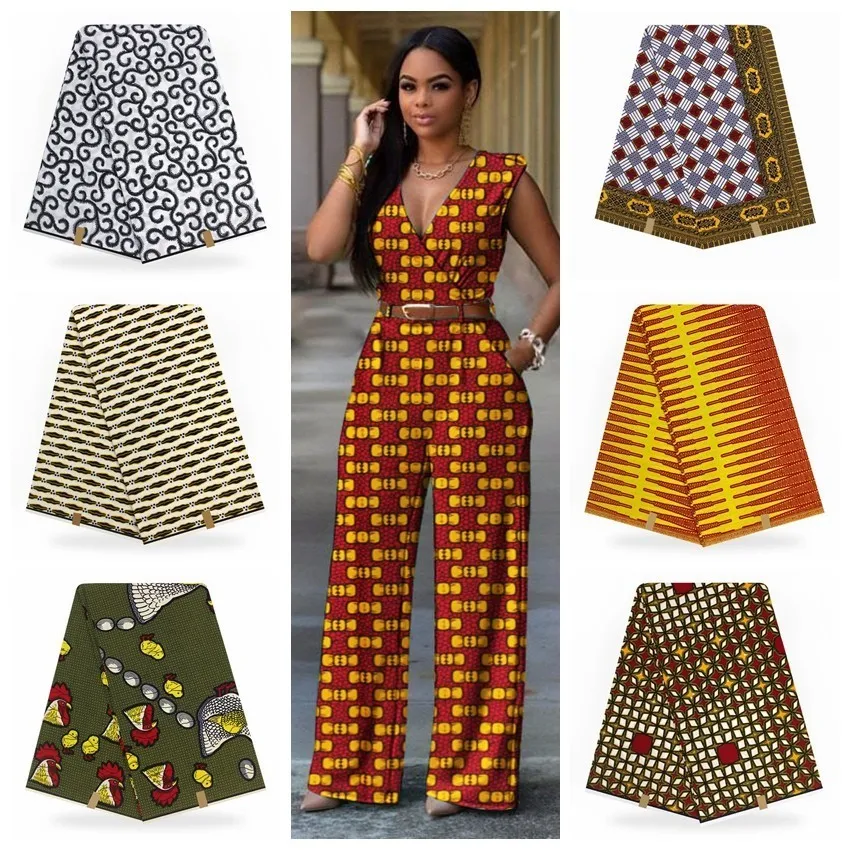 Анкара африканская ткань с восковой печатью Печать Ткань Горячий настоящий воск высокого качества Африканский настоящий голландский WaxFabric для вечерние платья 6yd